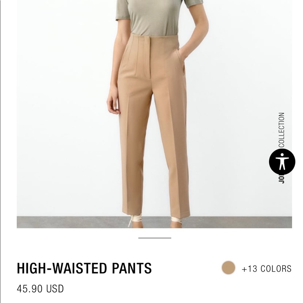 Zara nwt high waisted work pants!